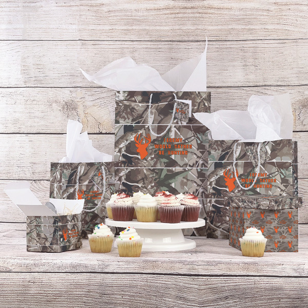 Hunting Camo Gift Bags - In Context