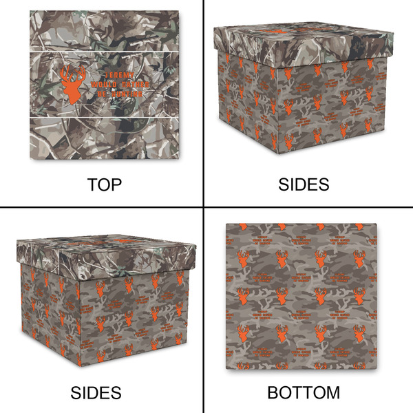 Hunting Camo Gift Boxes with Lid - Canvas Wrapped - Large - Approval
