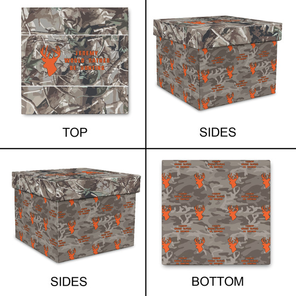 Hunting Camo Gift Boxes with Lid - Canvas Wrapped - Small - Approval