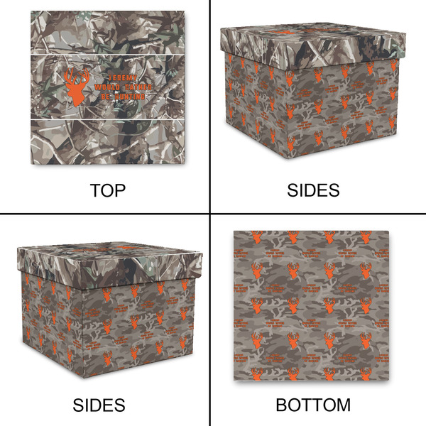 Hunting Camo Gift Boxes with Lid - Canvas Wrapped - X-Large - Approval