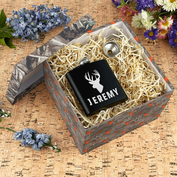 Hunting Camo Gift Boxes with Lid - Canvas Wrapped - X-Large - In Context