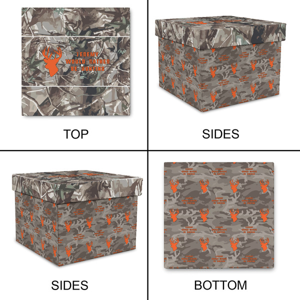 Hunting Camo Gift Boxes with Lid - Canvas Wrapped - XX-Large - Approval