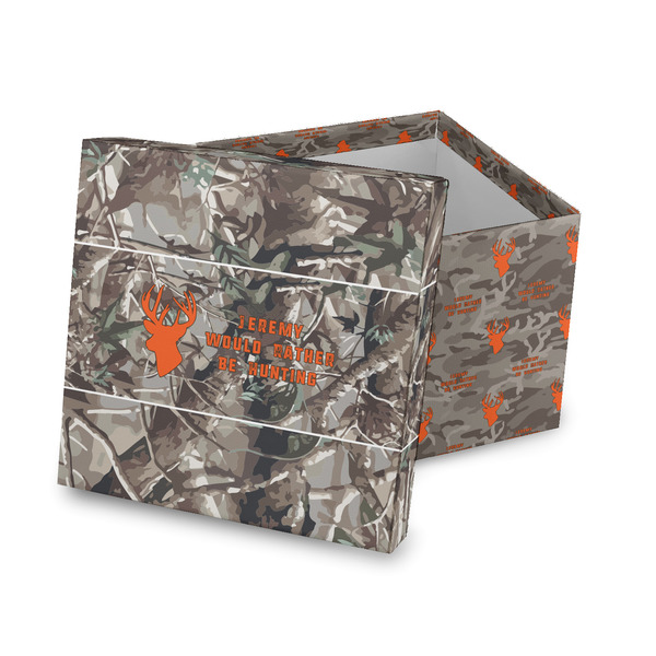 Custom Hunting Camo Gift Box with Lid - Canvas Wrapped (Personalized)