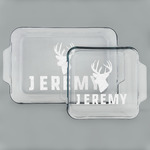 Hunting Camo Set of Glass Baking & Cake Dish - 13in x 9in & 8in x 8in (Personalized)