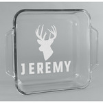 Hunting Camo Glass Cake Dish - 8in x 8in (Personalized)
