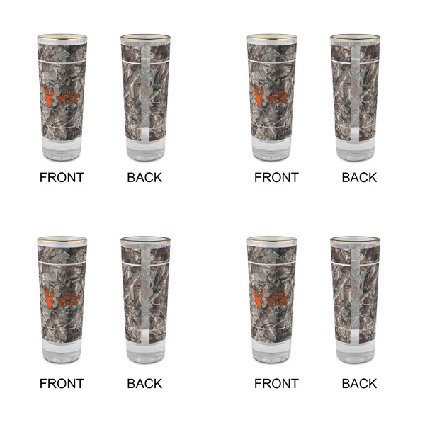 Hunting Camo Glass Shot Glass - 2 oz - Set of 4 - APPROVAL