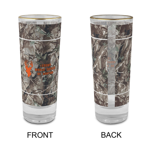 Hunting Camo Glass Shot Glass - 2 oz - Single - APPROVAL