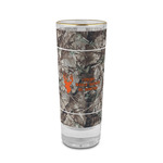 Hunting Camo 2 oz Shot Glass -  Glass with Gold Rim - Single (Personalized)