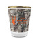 Hunting Camo Glass Shot Glass - With gold rim - FRONT