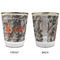 Hunting Camo Glass Shot Glass - with gold rim - APPROVAL