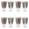 Hunting Camo Glass Shot Glass - with gold rim - Set of 4 - APPROVAL