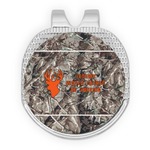 Hunting Camo Golf Ball Marker - Hat Clip - Silver