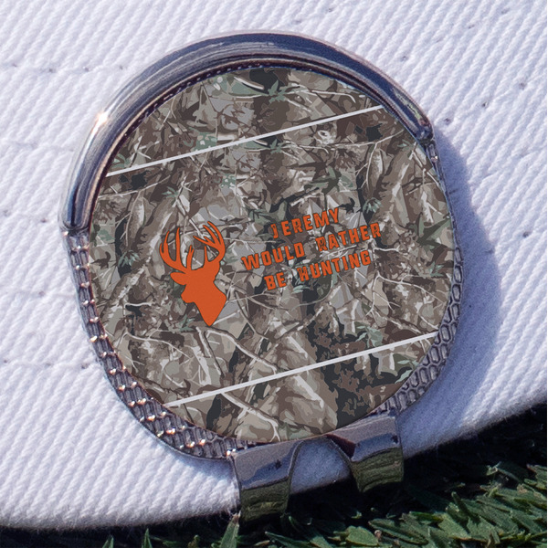 Custom Hunting Camo Golf Ball Marker - Hat Clip