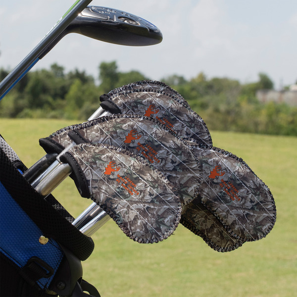 Custom Hunting Camo Golf Club Iron Cover - Set of 9 (Personalized)