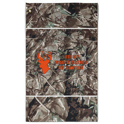 Hunting Camo Golf Towel - Poly-Cotton Blend - Large w/ Name or Text