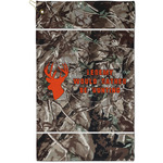 Hunting Camo Golf Towel - Poly-Cotton Blend - Small w/ Name or Text