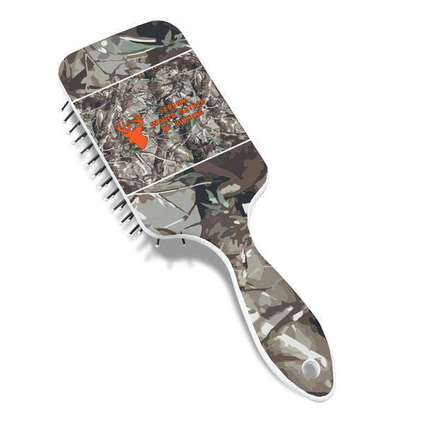 Hunting Camo Hair Brush - Angle View