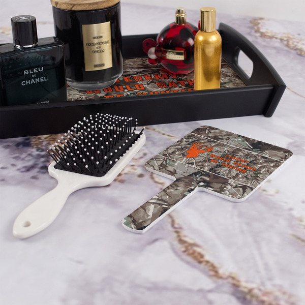 Hunting Camo Hand Mirror - With Hair Brush