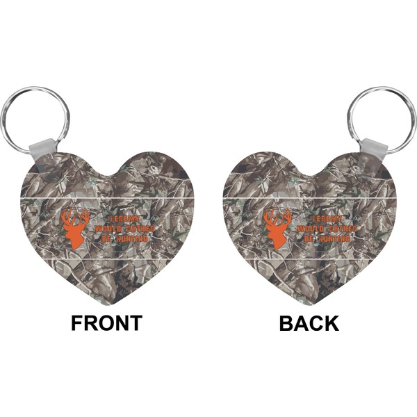 Hunting Camo Heart Keychain (Front + Back)