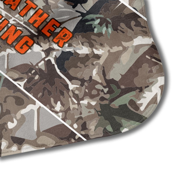 Hunting Camo Hooded Baby Towel- Detail Corner
