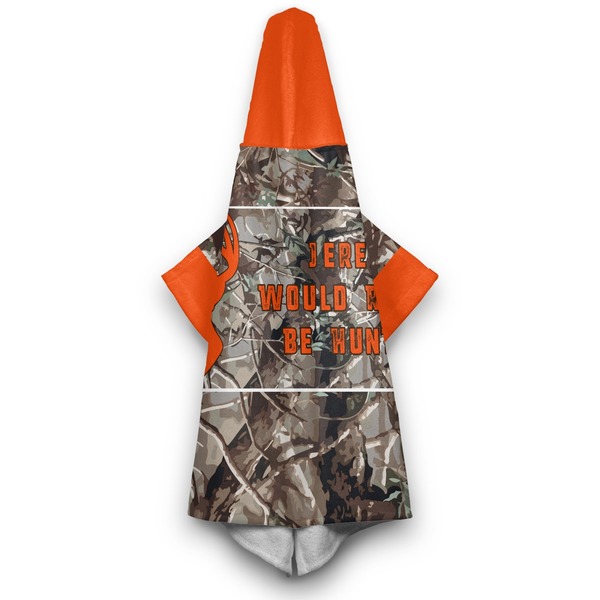 Hunting Camo Hooded Towel - Hanging