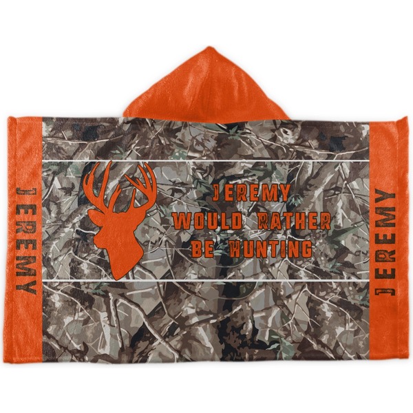 Custom Hunting Camo Kids Hooded Towel (Personalized)