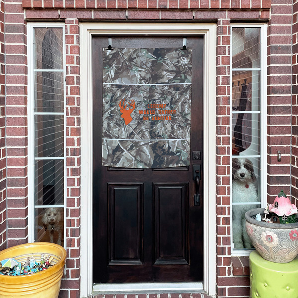 Hunting Camo House Flags - Double Sided - (Over the door) LIFESTYLE