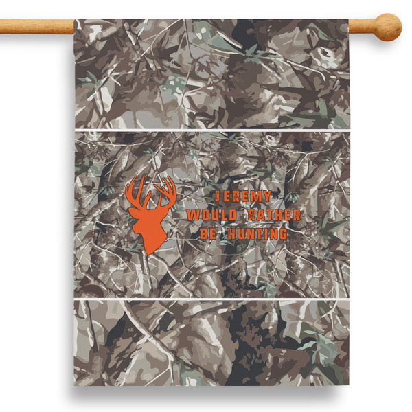 Custom Hunting Camo 28" House Flag - Double Sided (Personalized)