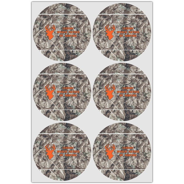 Hunting Camo Icing Circle - Large - Set of 6