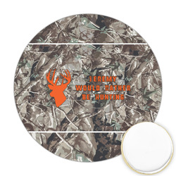 Hunting Camo Printed Cookie Topper - Round (Personalized)