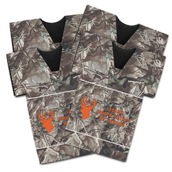 Hunting Camo Jersey Bottle Cooler - Set of 4 (Personalized)