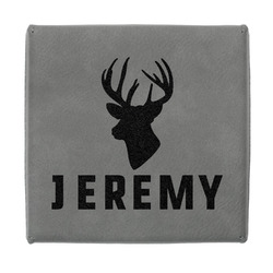 Hunting Camo Jewelry Gift Box - Engraved Leather Lid (Personalized)