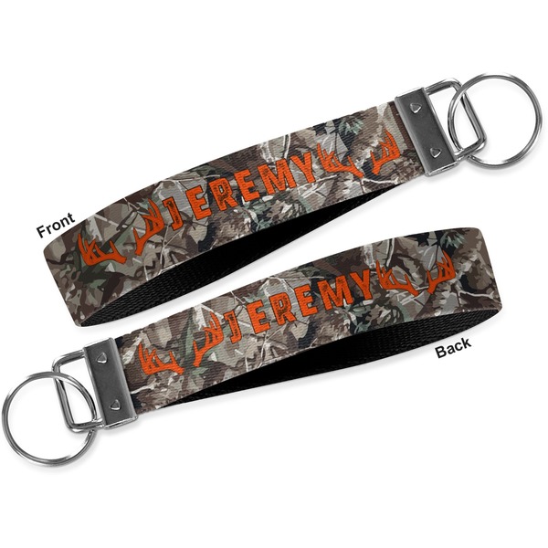 Hunting Camo Key-chain - Metal and Nylon - Front and Back