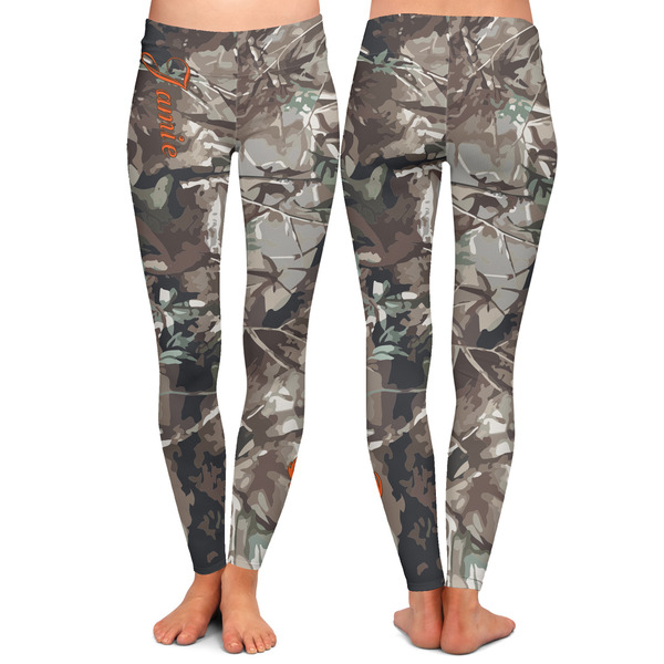Hunting Camo Ladies Leggings - Front and Back