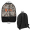 Hunting Camo Large Backpack - Black - Front & Back View