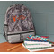 Hunting Camo Large Backpack - Gray - On Desk