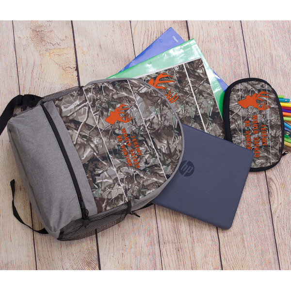 Hunting Camo Large Backpack - Gray - With Stuff