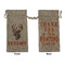 Hunting Camo Large Burlap Gift Bag - Front & Back (Personalized)