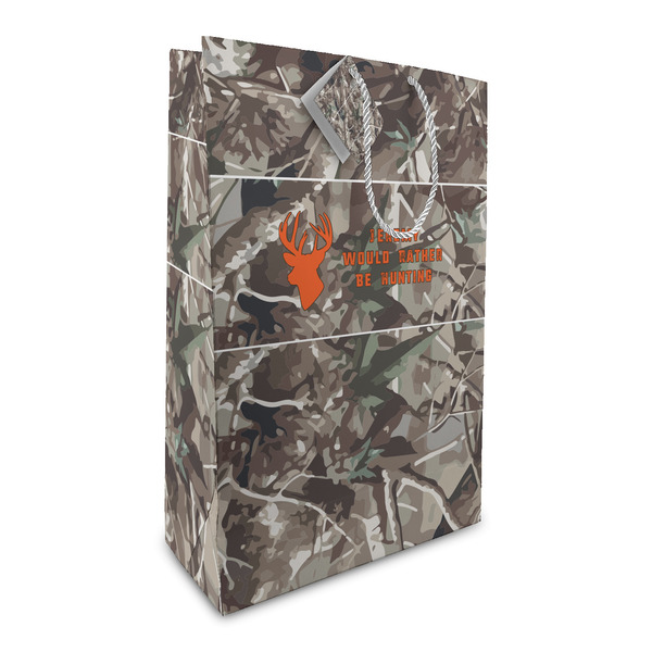 Custom Hunting Camo Large Gift Bag (Personalized)
