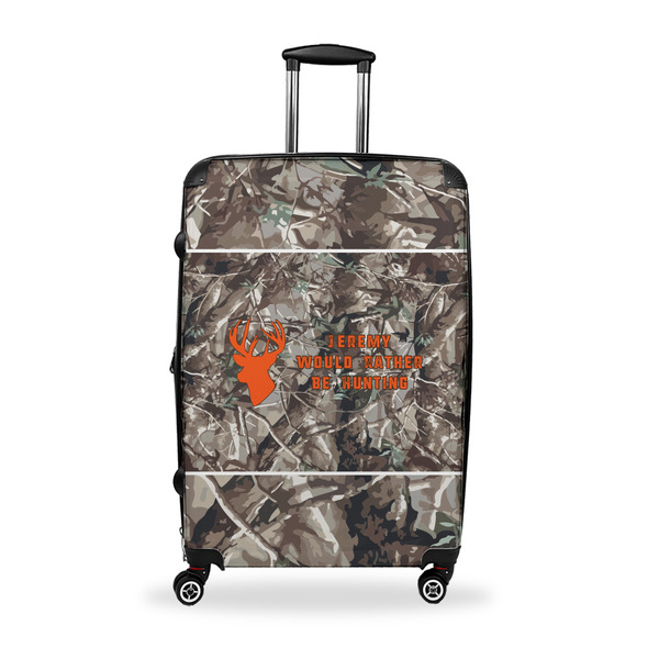 Custom Hunting Camo Suitcase - 28" Large - Checked w/ Name or Text