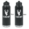 Hunting Camo Laser Engraved Water Bottles - Front & Back Engraving - Front & Back View