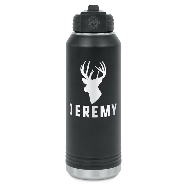 Custom Hunting Camo Water Bottles - Laser Engraved - Front & Back (Personalized)