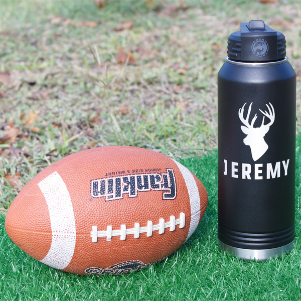 Hunting Camo Laser Engraved Water Bottles - In Context