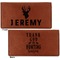 Hunting Camo Leather Checkbook Holder Front and Back