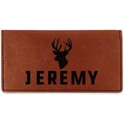 Hunting Camo Leatherette Checkbook Holder (Personalized)