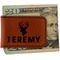 Hunting Camo Leatherette Magnetic Money Clip - Front
