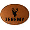 Hunting Camo Faux Leather Iron On Patch - Oval (Personalized)