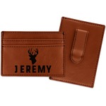 Hunting Camo Leatherette Wallet with Money Clip (Personalized)