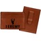 Hunting Camo Leatherette Wallet with Money Clips - Front and Back