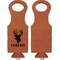 Hunting Camo Leatherette Wine Tote Single Sided - Front and Back